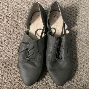 Restricted Dark Green Leather Lace Up Shoes